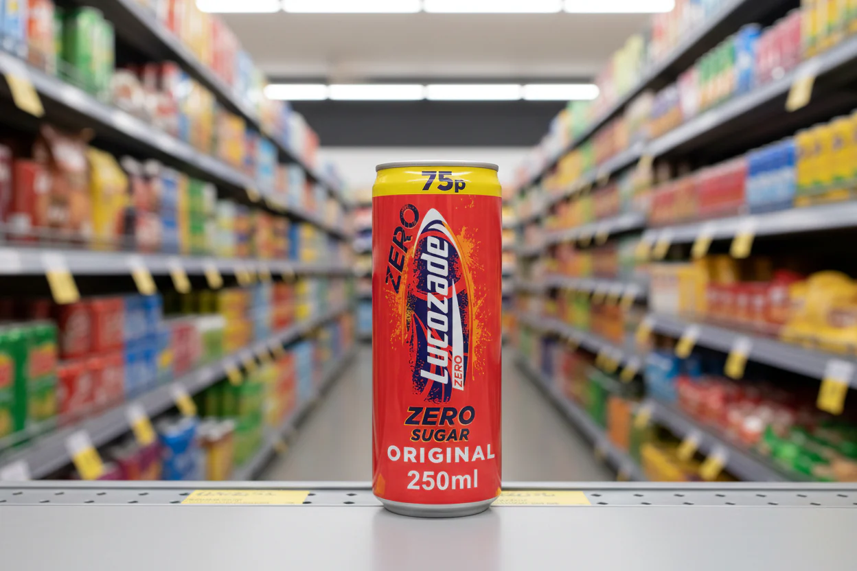 24 x Lucozade Zero Original Can - 250ML - Image 2