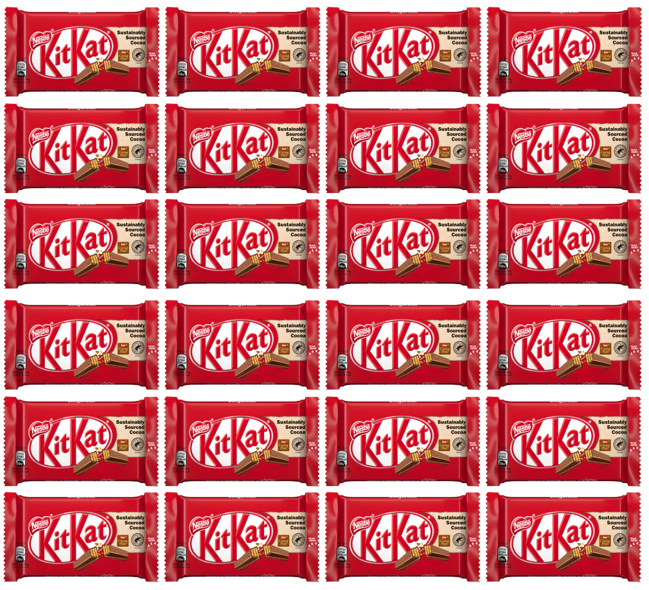 24 x Nestle Kitkat 4 Finger Milk 41.5Gm