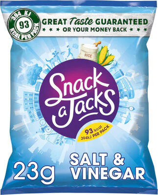 24 x Snack A Jacks Salt & Vinegar Rice Cakes Crisps 23G - Image 3