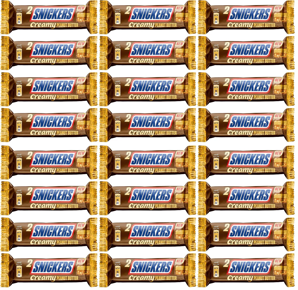 24 x Snickers Creamy Peanut Nut Butter Milk Chocolate Duo Bar 36.5G