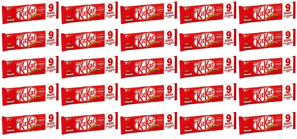 25 x Kitkat 2 Finger Original 9 X 20.7G (186.3G)