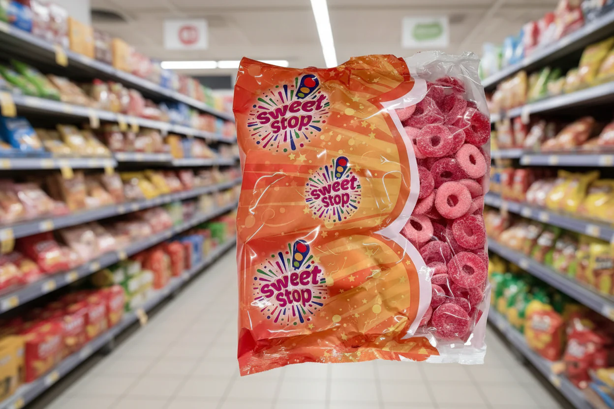 250 x Sweet Stop Sour Strawb Rings - Image 2