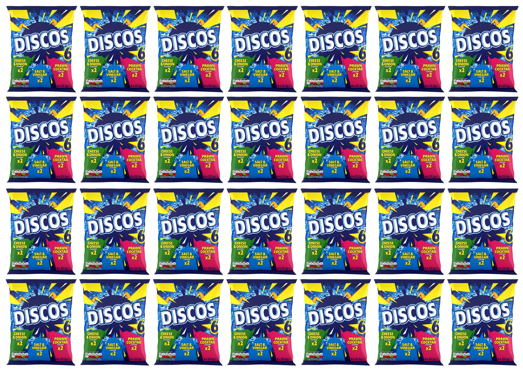 28 x Kp Discos Variety Assorted 6Pk - 6X25.5Gm