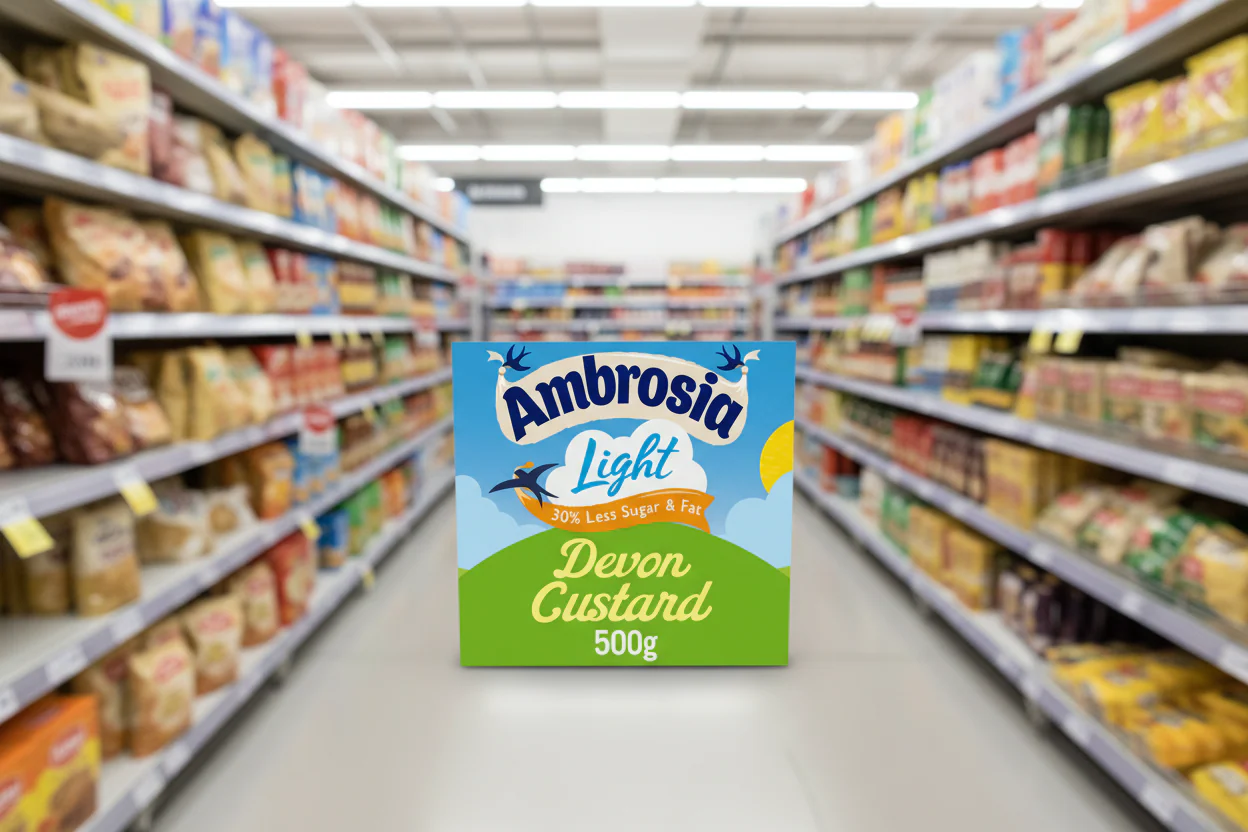 3 x Ambrosia Light Devon Custard 4 X 125G (500G) - Image 2