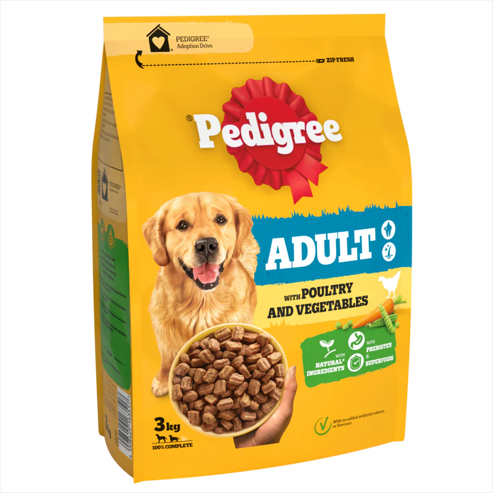 3 x Pedigree With Poultry And Vegetable 3Kg - Image 3