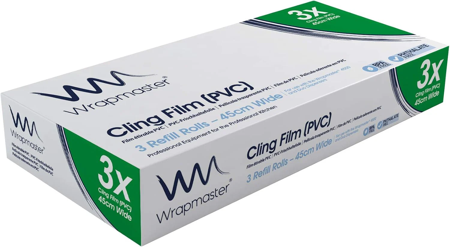 3 x Wrapmaster 4500 Cling Film Refills 45Cm X 300M - Image 3
