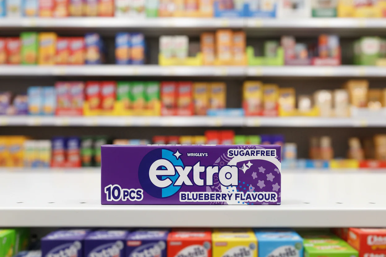30 x Extra Blueberry Flavour Sugarfree Chewing Gum 10 Pieces - Image 2