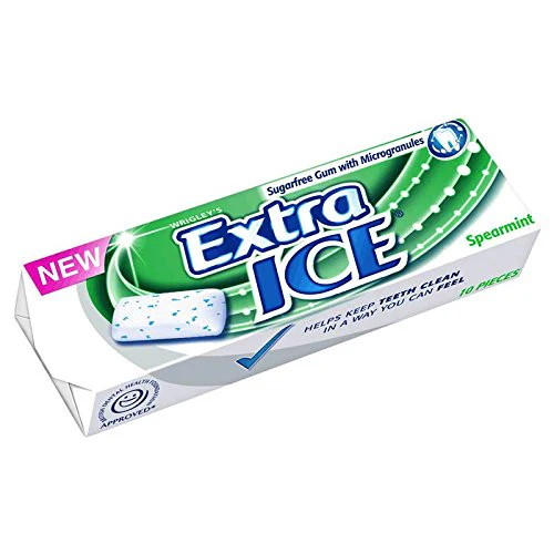 30 x Extra Ice Spearmint Chewing Gum Sugar Free 10 Pieces - Image 3