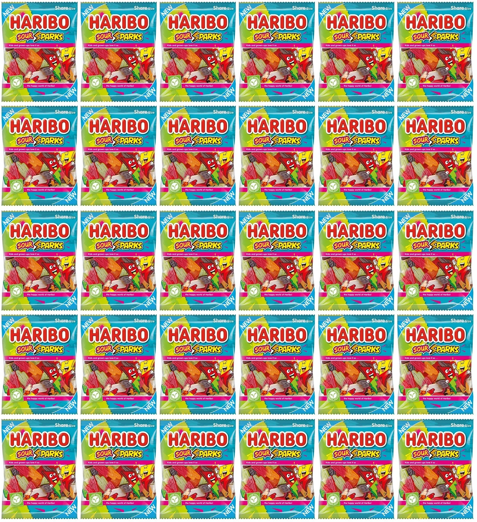 30 x Haribo Sour Sparks 140G