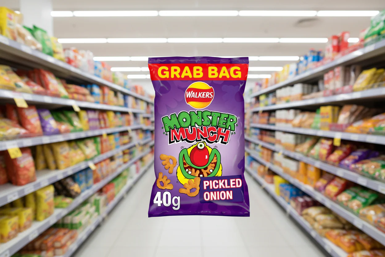30 x Walkers Monster Munch Pickled Onion Snacks Crisps 40G - Image 2