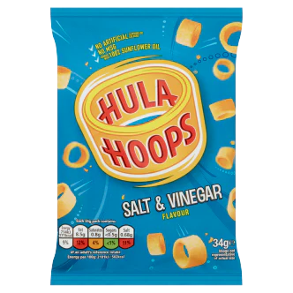 32 x Hula Hoops Salt & Vinegar 34Gm - Image 3