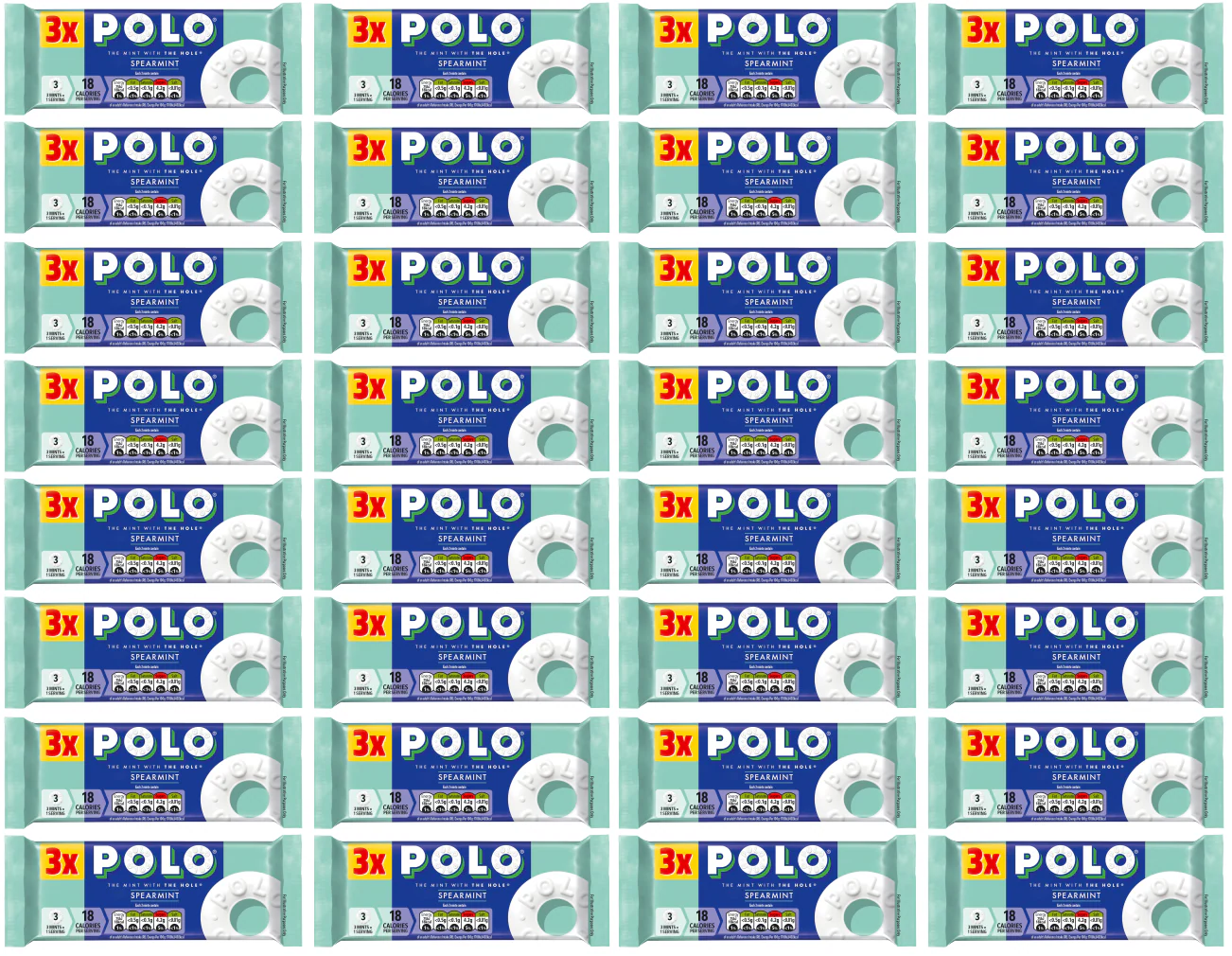 32 x Polo Spearmint 3pk - 102GM