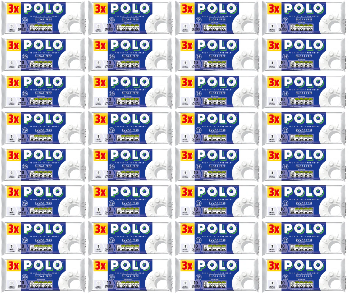 32 x Polo Sugar Free 3pk - 100GM
