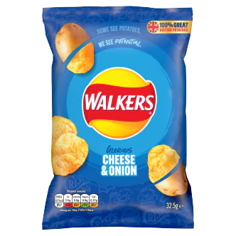 32 x Walkers Cheese & Onion 32.5Gm - Image 3