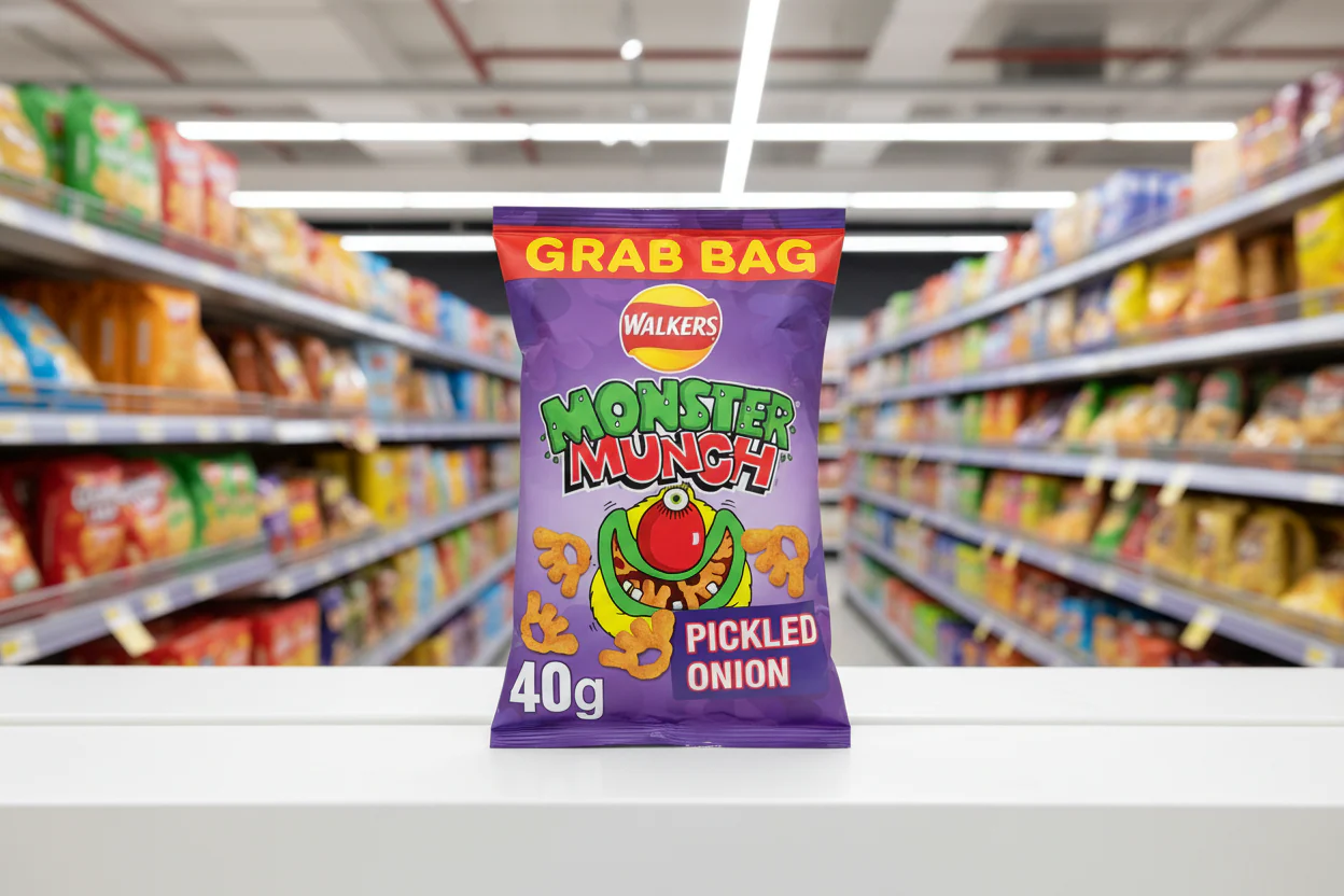 35 x Walkers Monster Munch Pickled Onion Snacks Crisps 40G - Image 2