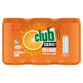 24 x Club Zero Orange Cans 330Ml - Image 3