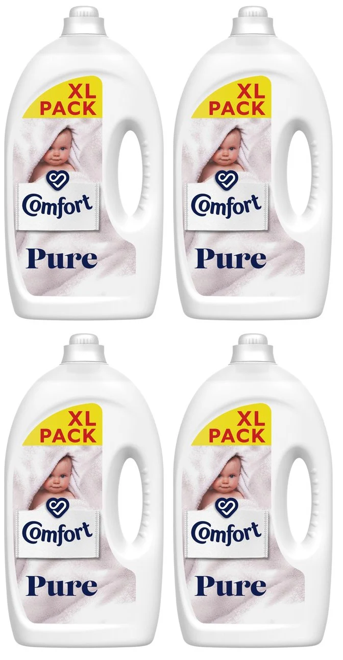 4 x Comfort Fabric Conditioner Pure 83 Washes 2490 Ml