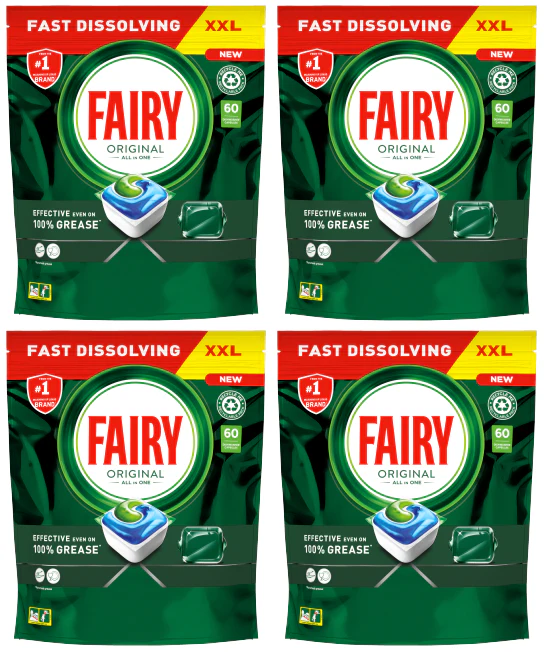 4 x Fairy Original Dishwash Tablet - 60 Pack
