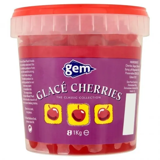 4 x Gem Glacé Cherries 1Kg - Image 3