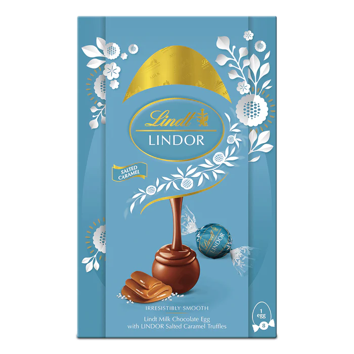 4 x Lindt Easter Egg Lindor Salted Caramel Truffles - 260GM - Image 3