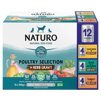 4 x Naturo Adult Dog Pouch Selection Gravy 12 Pack - 12X100GM - Image 3