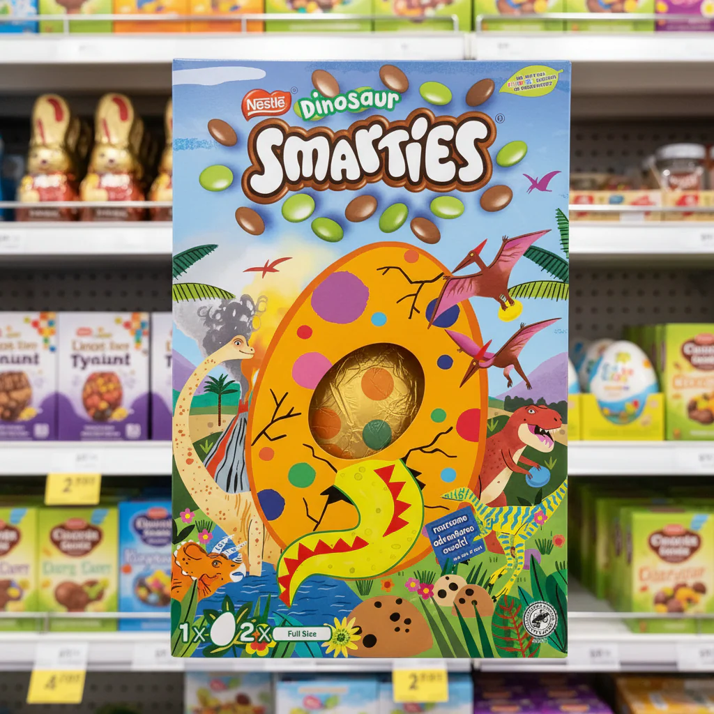 4 x Nestle Smarties Dinosaur Giant Egg - 226GM - Image 2