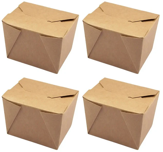4 x No.2 Kraft Bio Box Container (49Oz) (4X50`S)