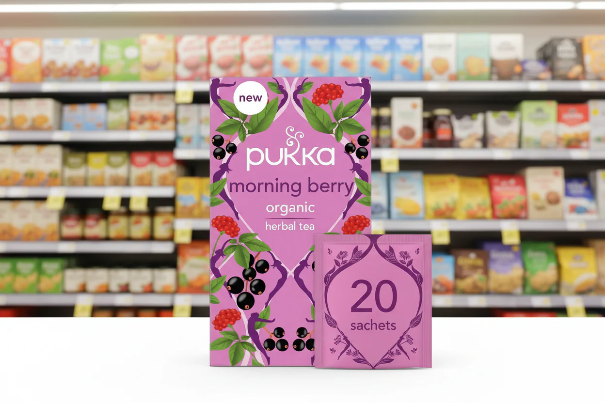 4 x Pukka 20 Morning Berry Herbal Tea Sachets 34G - Image 2