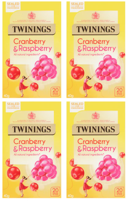 4 x Twinings Infusions Cranberry & Raspberry 20