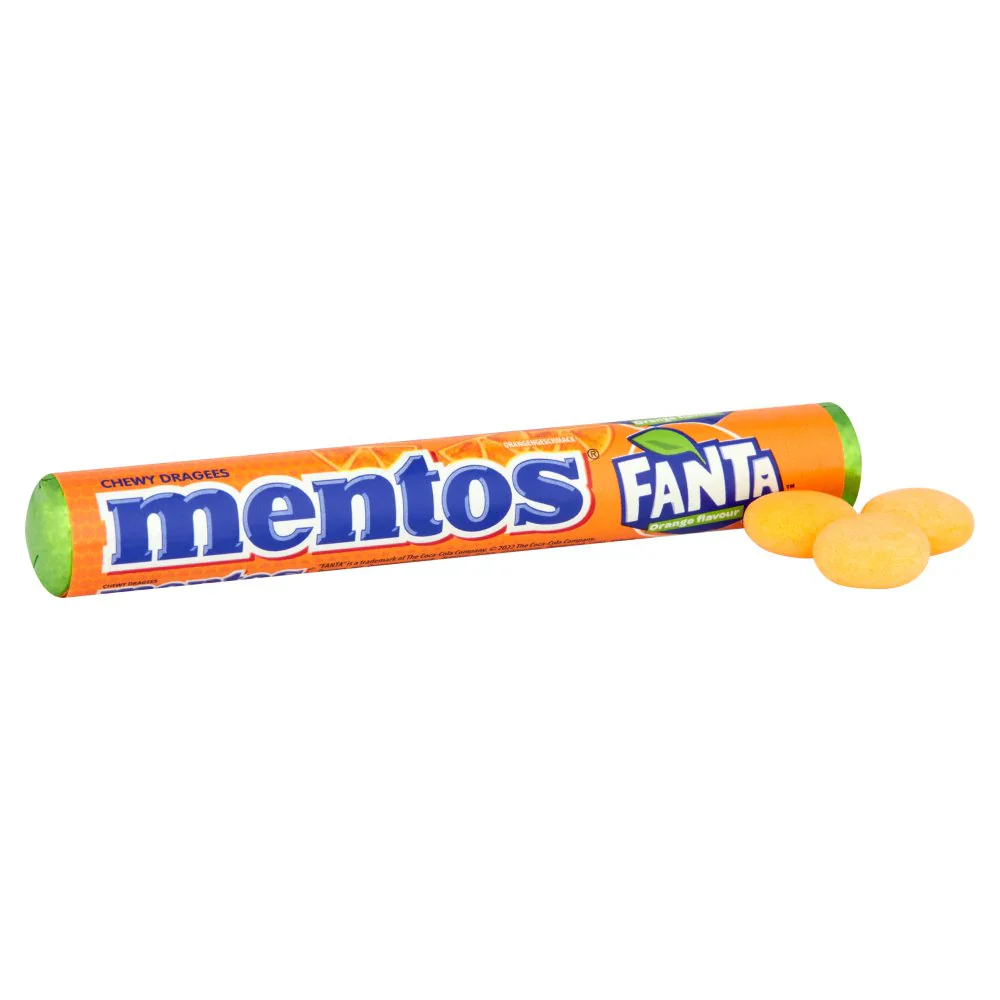 40 x Mentos Chewy Dragees Fanta Orange Flavour 37.5G - Image 3