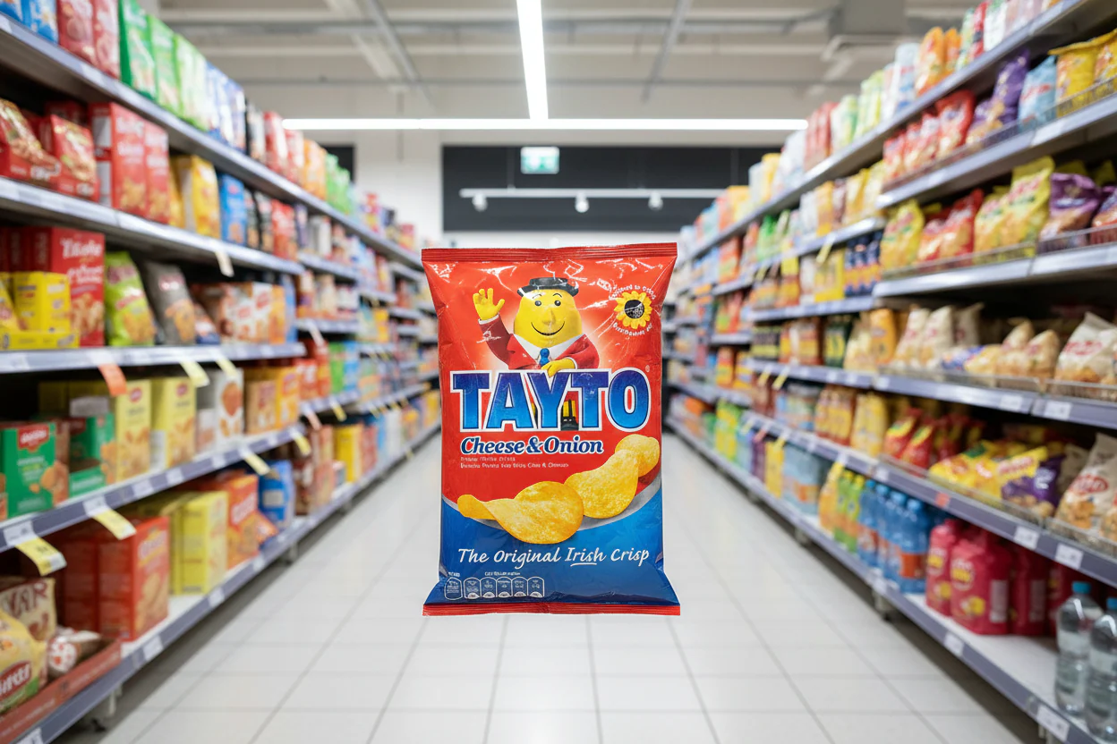 40 x Tayto Cheese & Onion Flavour Potato Crisps 25g - Image 2