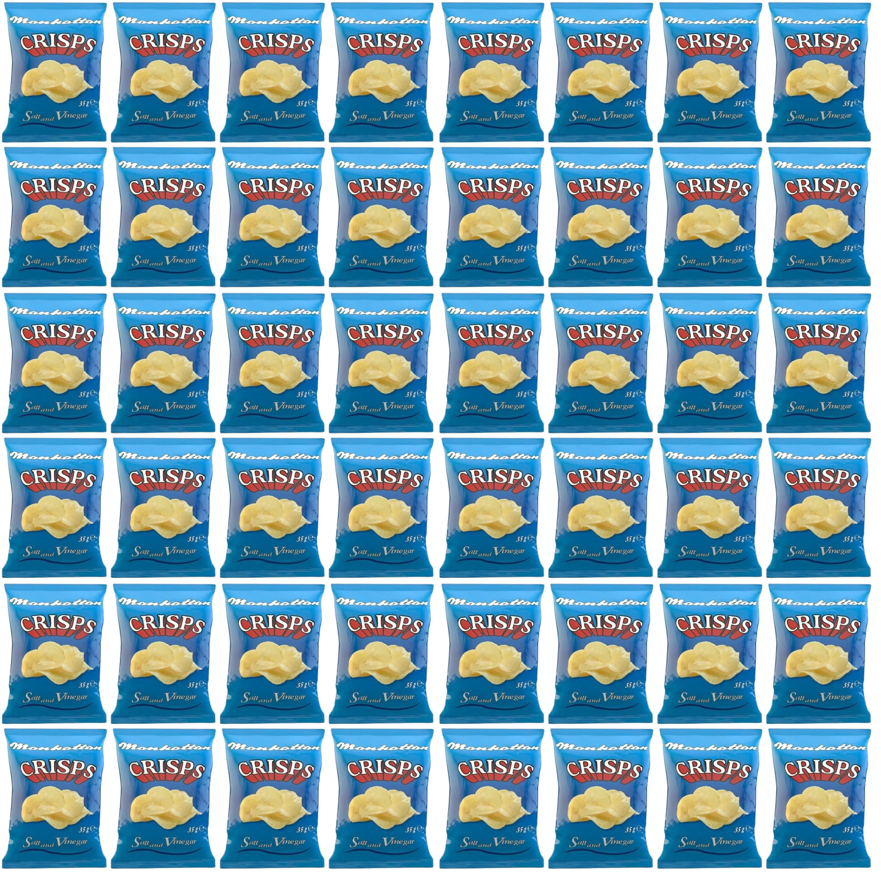48 x Manhattan Crisps Salt And Vinegar 35G