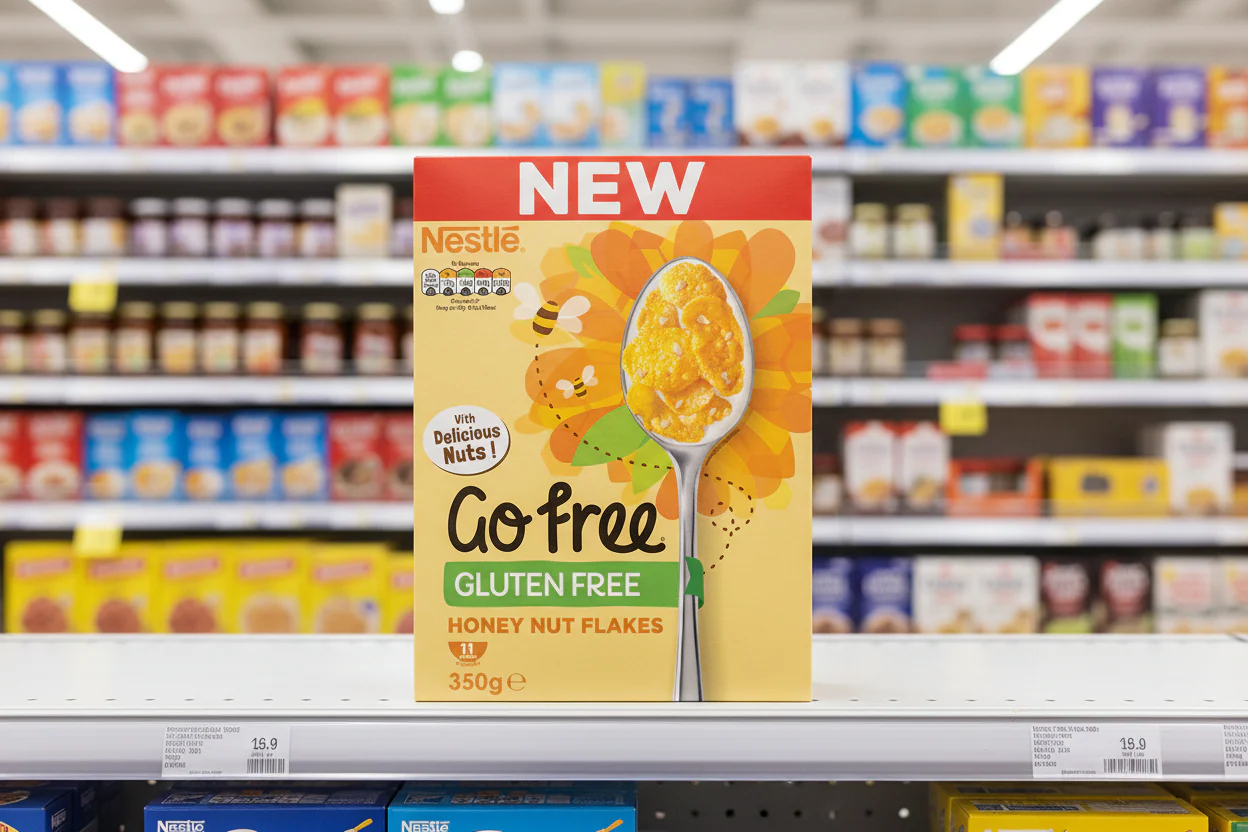 5 x Nestlé Go Free Honey Nut Corn Flakes  - 350G - Image 2