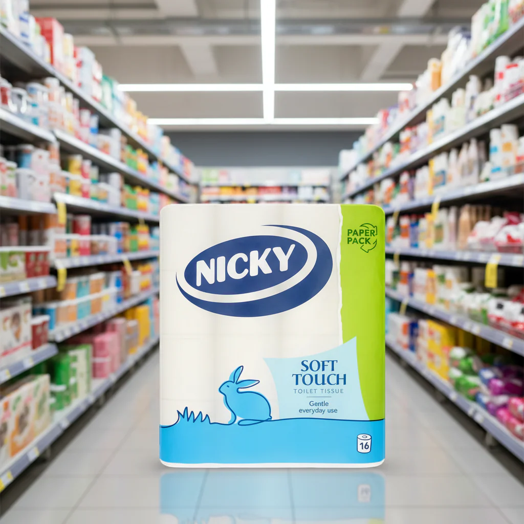 5 x Nicky Soft Touch Toilet Tissue 16 Rolls - Image 2