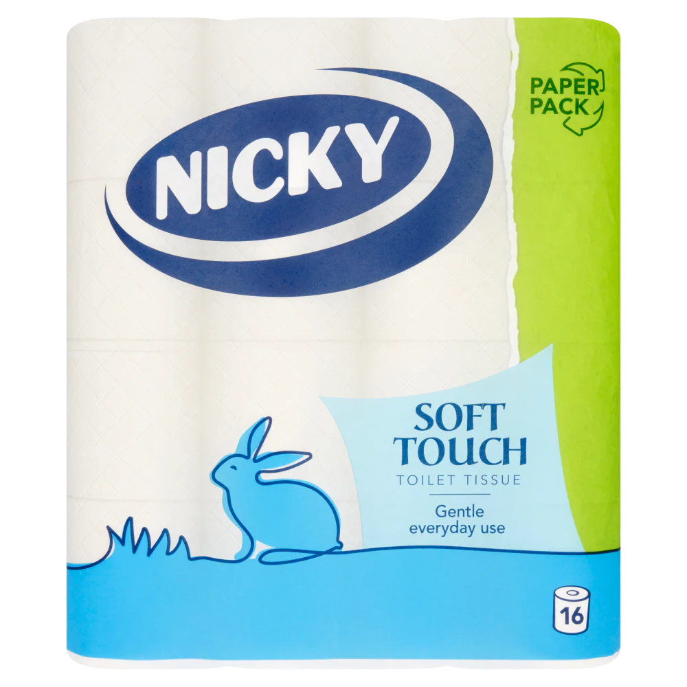 5 x Nicky Soft Touch Toilet Tissue 16 Rolls - Image 3