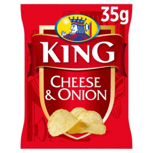 50 x King Cheese & Onion Flavour Potato Crisps 35G - Image 3