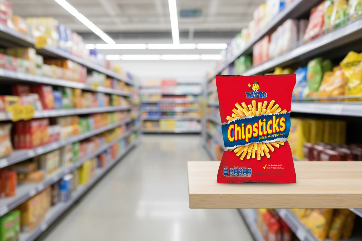 50 x Tayto Chipsticks Salt & Vinegar Flavour 33G - Image 2