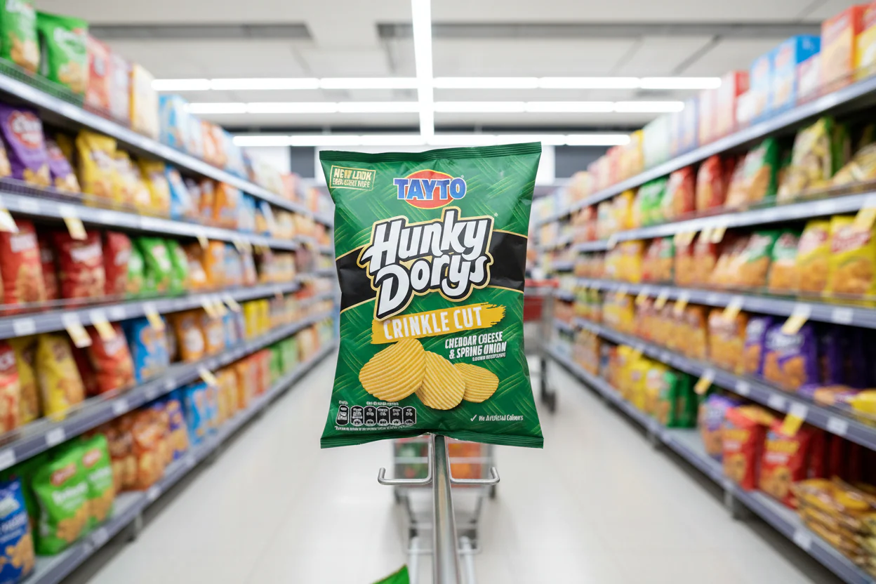 50 x Tayto Hunky Dory Cheddar cheese & Spring onion 37G - Image 2