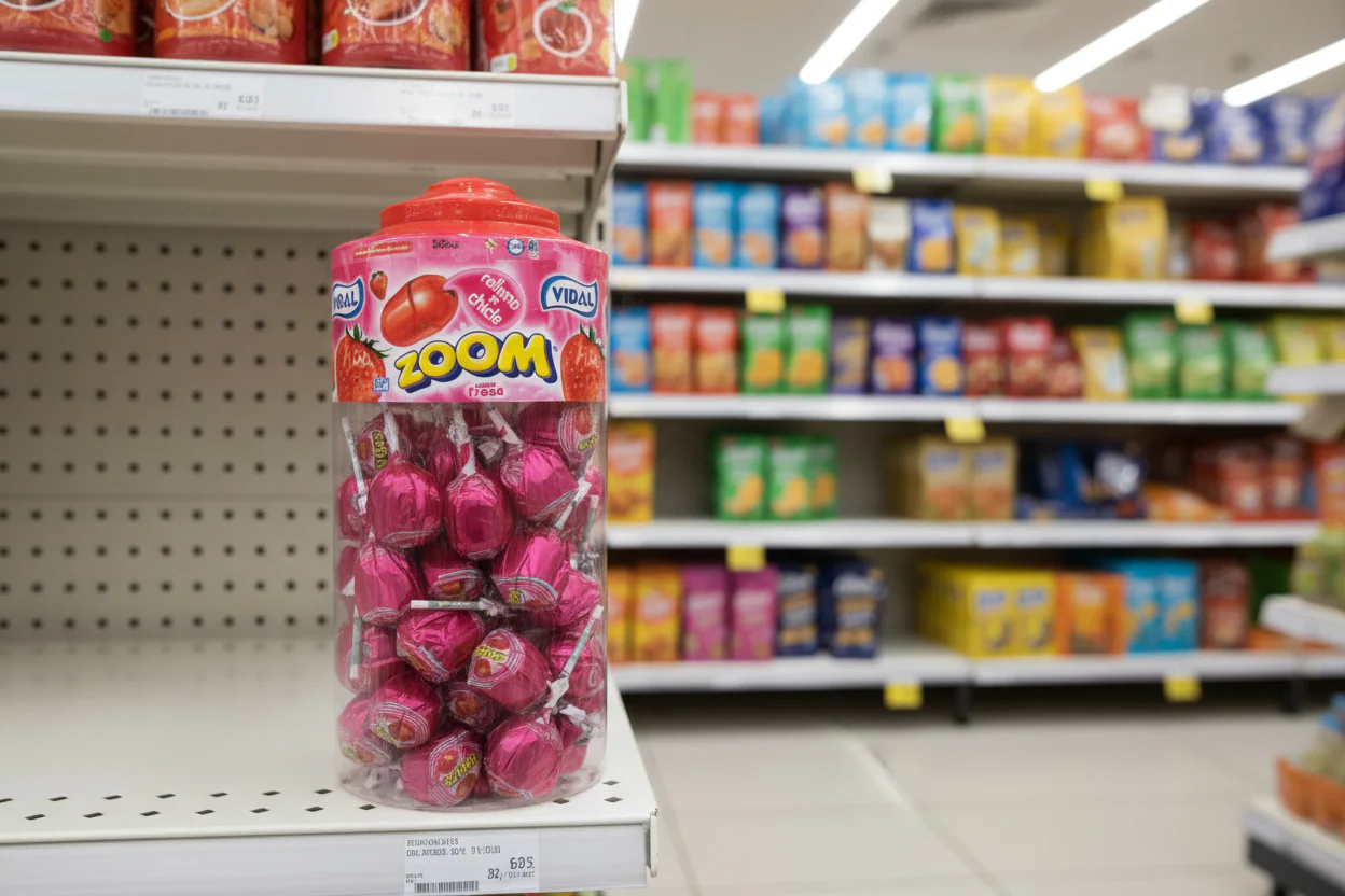 50 x Zoom Pop Strawberry Bubblegum Lolly - Image 2