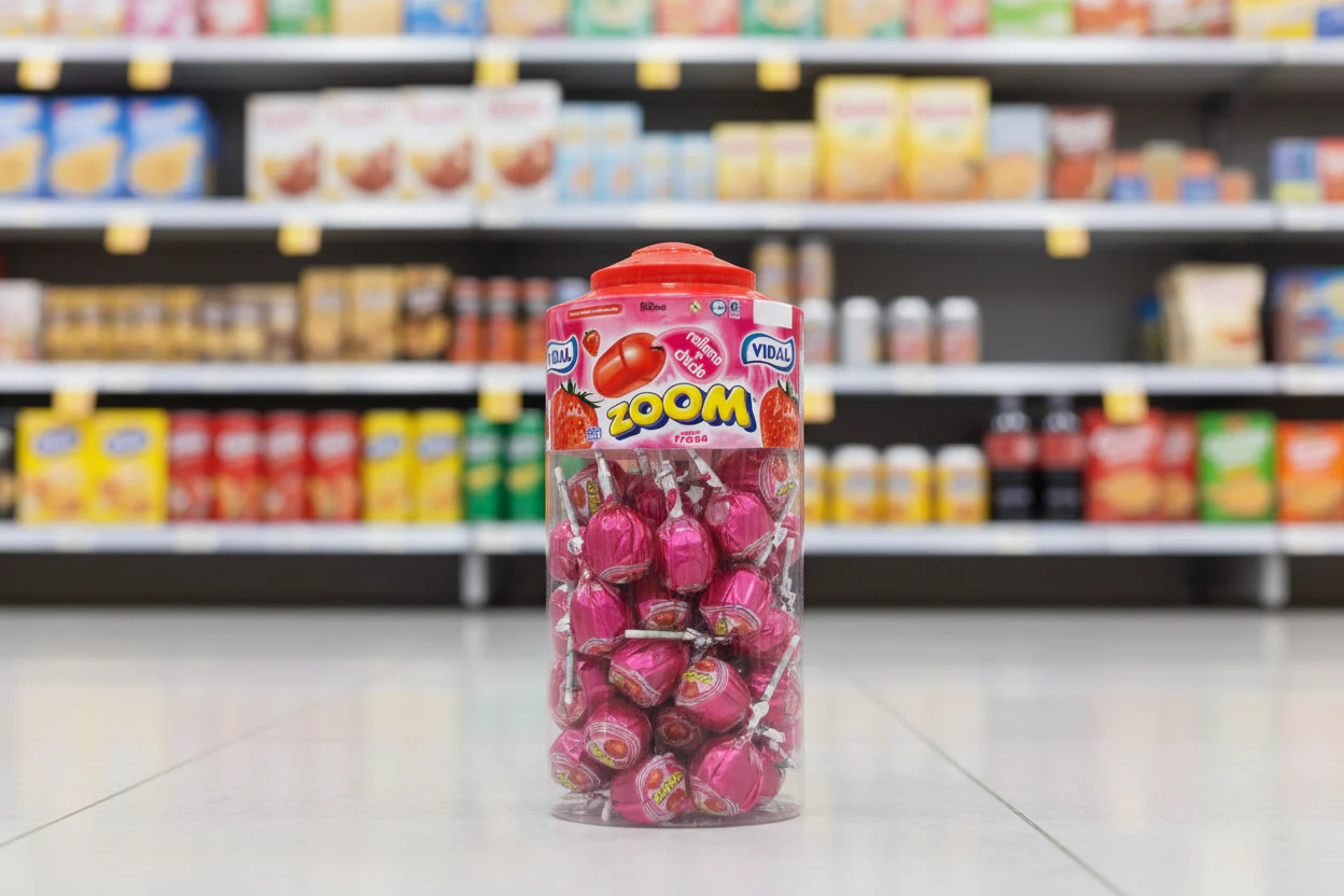 50 x Zoom Pop Strawberry Bubblegum Lolly - Image 3