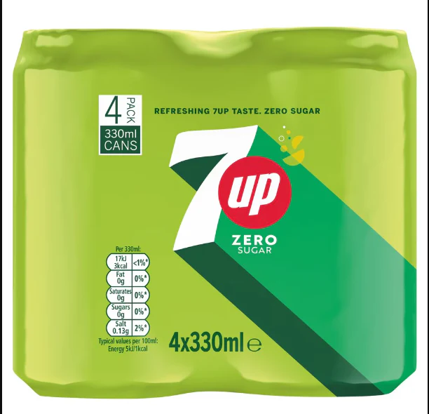 6 x 7Up Zero Sugar 4 X 330Ml - Image 2