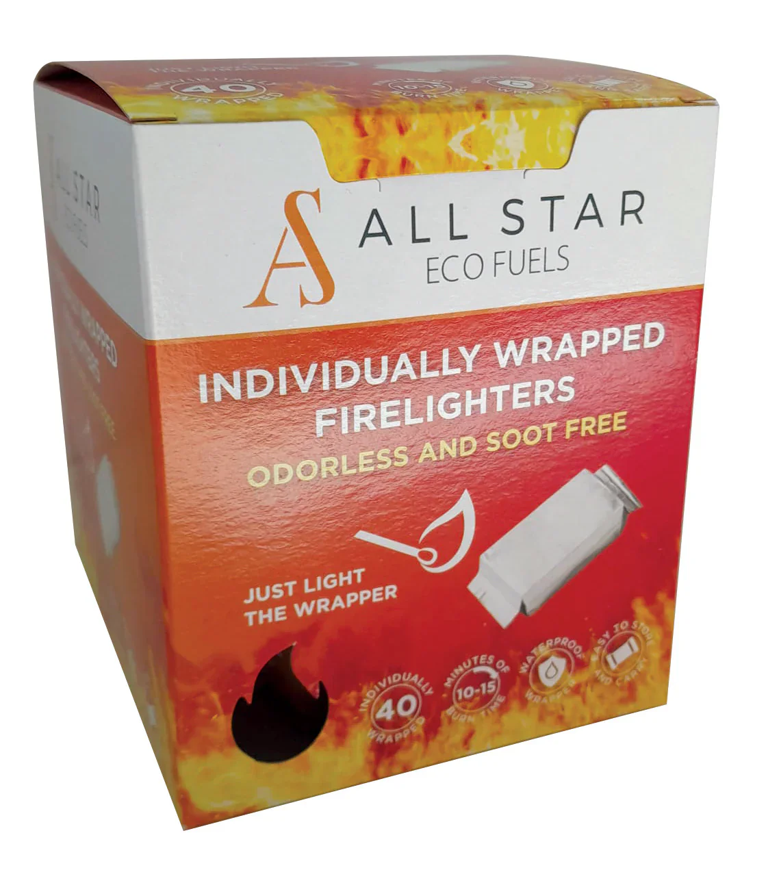 6 x All Star Individually Wrapped Firelighters - 40 PACK - Image 3