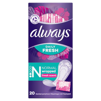 6 x Always Dailies Liners Normal 20 Pack - Image 3