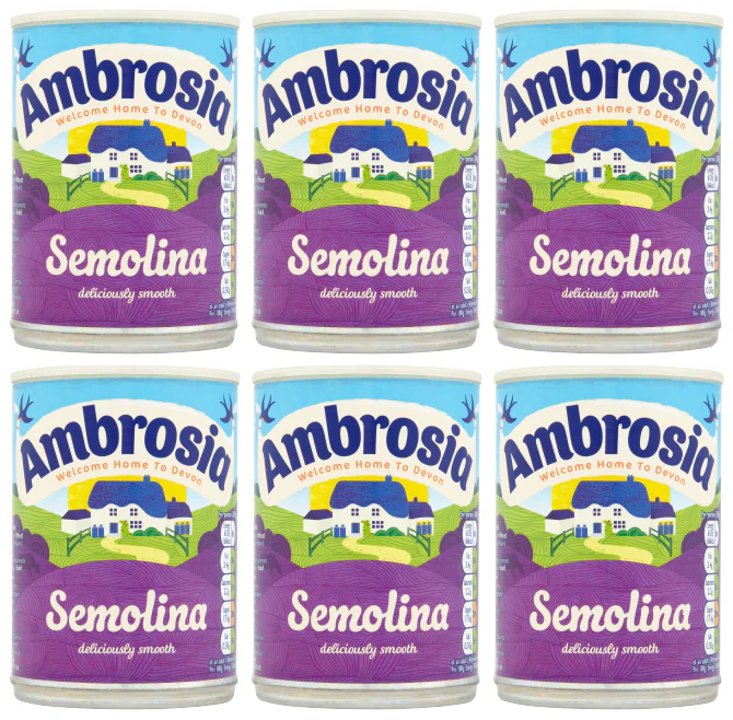 6 x Ambrosia Semolina 400G