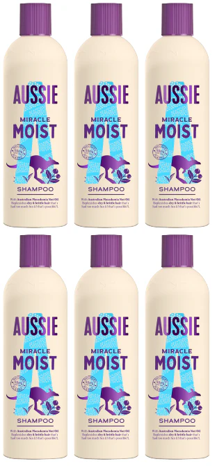 6 x Aussie Shampoo Miracle Moist - 300ML