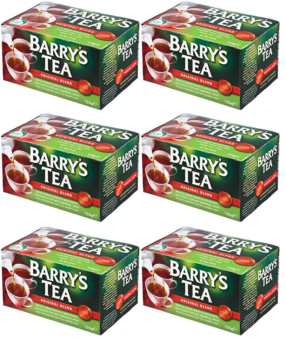 6 x Barry's Tea Original 40 Tea Bags 125G