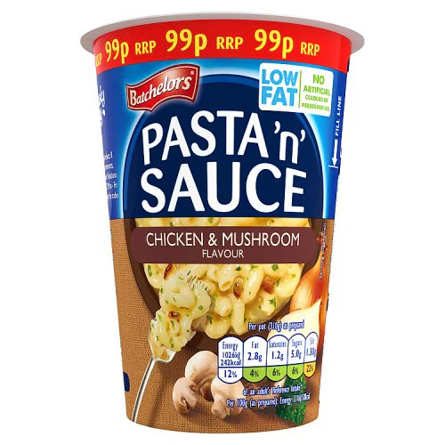 6 X Batchelors Pasta N Sauce Pot Chick & Mushroom 65GM - Image 3