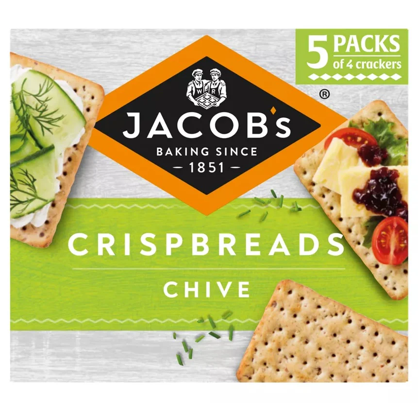 6 x Jacobs Crispbreads Chive 5Pk (190g) - Image 3