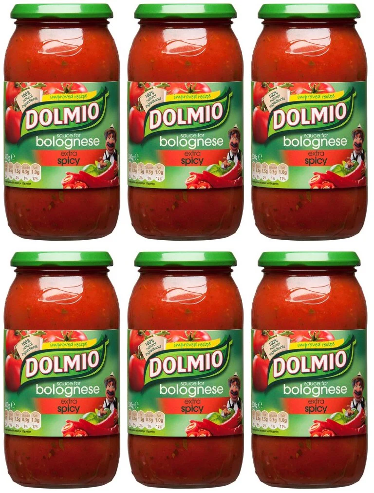 6 x Dolmio Sauce For Bolognese Spicy Chilli 500G