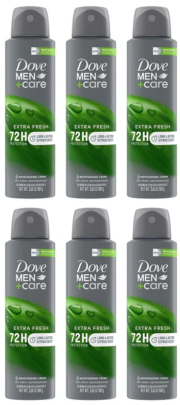 6 x Dove Extra Fresh Anti-Perspirant Aerosol 200Ml